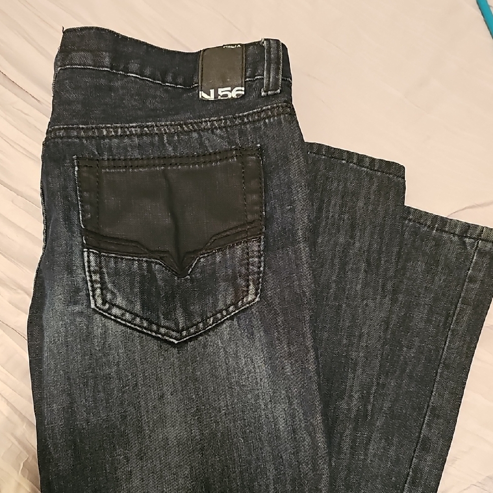 Helix Dark Denim Straight Jeans